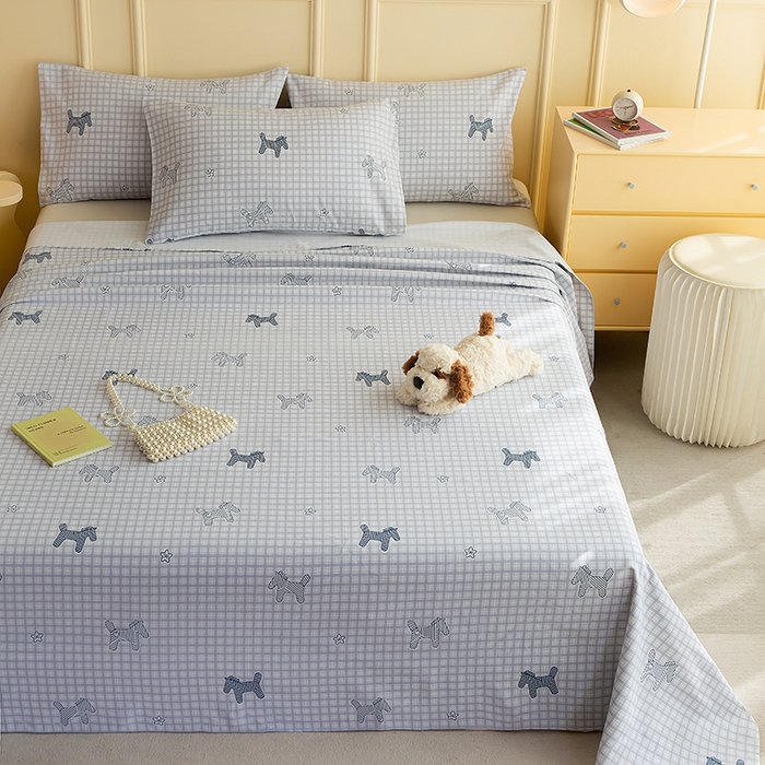 91家纺网 家纺一手货源 找家纺 云玲时尚 2026新款全棉老粗布席子凉席单床单床单单件 幸运小马