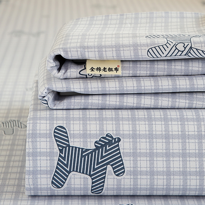 91家纺网 家纺一手货源 找家纺 云玲时尚 2026新款全棉老粗布席子凉席单床单床单单件 幸运小马