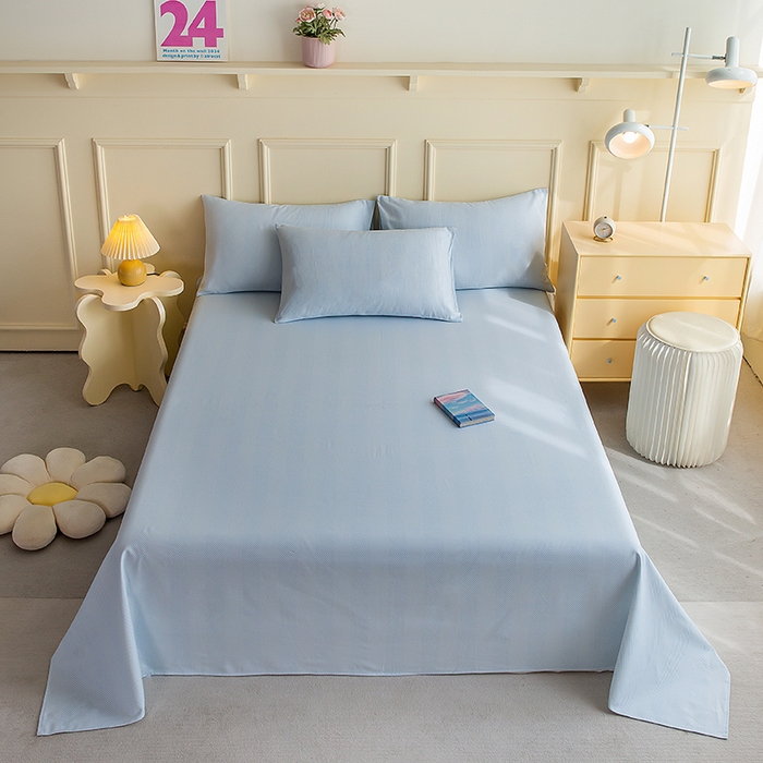 91家纺网 家纺一手货源 找家纺 云玲时尚 2026新款全棉老粗布席子凉席单床单床单单件 艾米-蓝