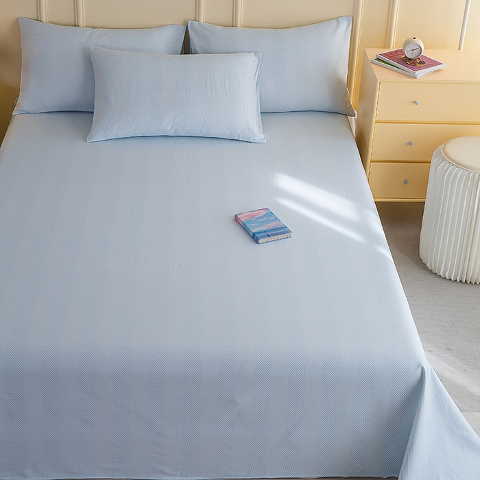 91家纺网 家纺一手货源 找家纺 云玲时尚 2026新款全棉老粗布席子凉席单床单床单单件 艾米-蓝