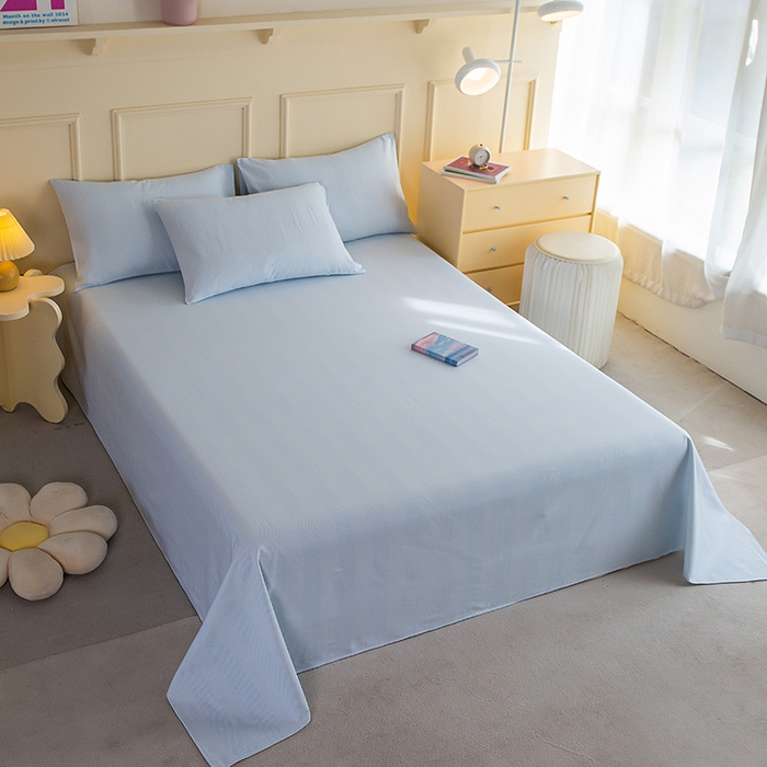 91家纺网 家纺一手货源 找家纺 云玲时尚 2026新款全棉老粗布席子凉席单床单床单单件 艾米-蓝