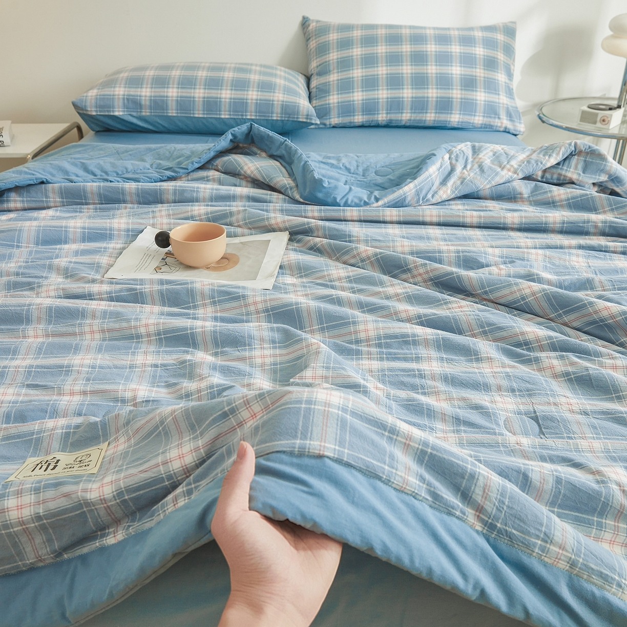 91家纺网 家纺一手货源 找家纺 （总）晓时候 2026新款无印风100%新疆棉花被全棉夏被纯棉夏凉被空调被夏季被子被芯