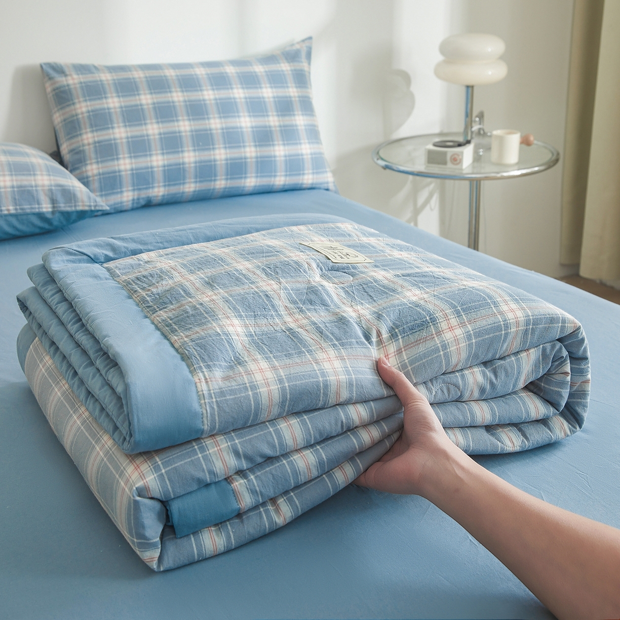 91家纺网 家纺一手货源 找家纺 （总）晓时候 2026新款无印风100%新疆棉花被全棉夏被纯棉夏凉被空调被夏季被子被芯