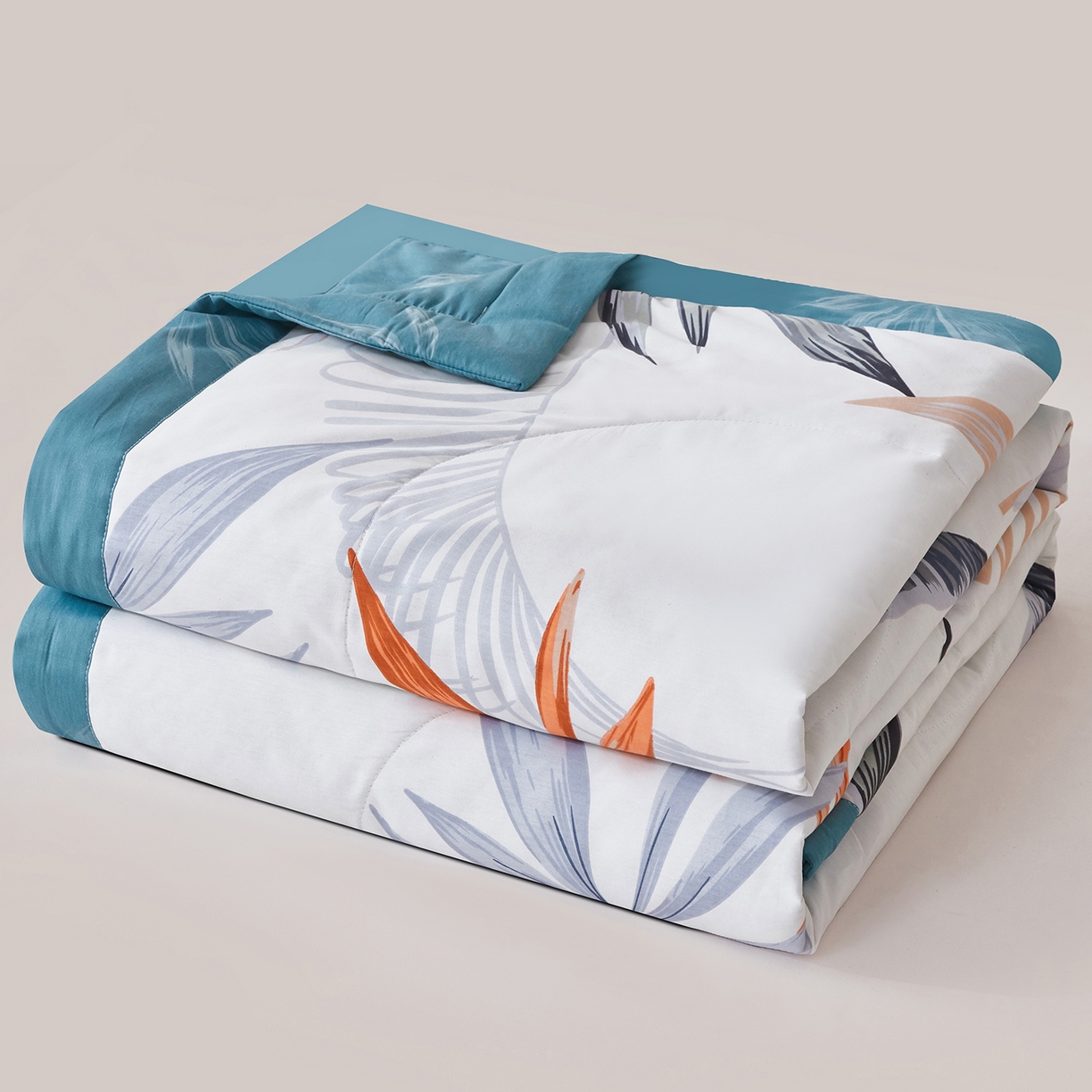 91家纺网 家纺一手货源 找家纺 尊妙被业 2026春夏新款全棉印花夏被空调被夏凉被 爱丽叶影