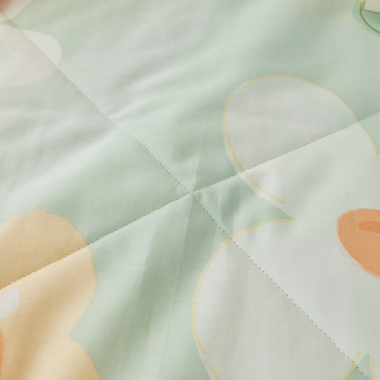 91家纺网 家纺一手货源 找家纺 尊妙被业 2026春夏新款全棉印花夏被空调被夏凉被 青柠