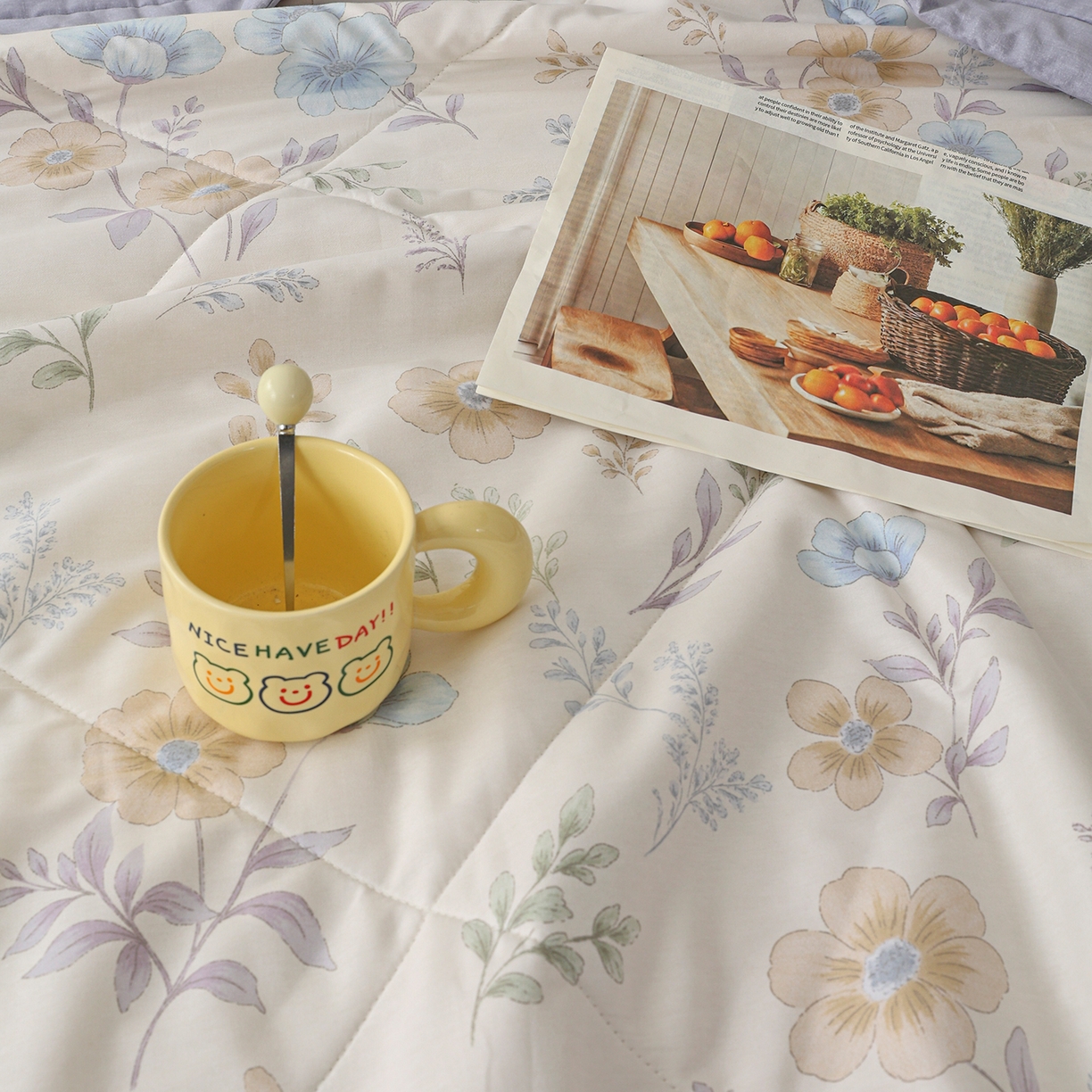 91家纺网 家纺一手货源 找家纺 尊妙被业 2026春夏新款全棉印花夏被空调被夏凉被 简秋