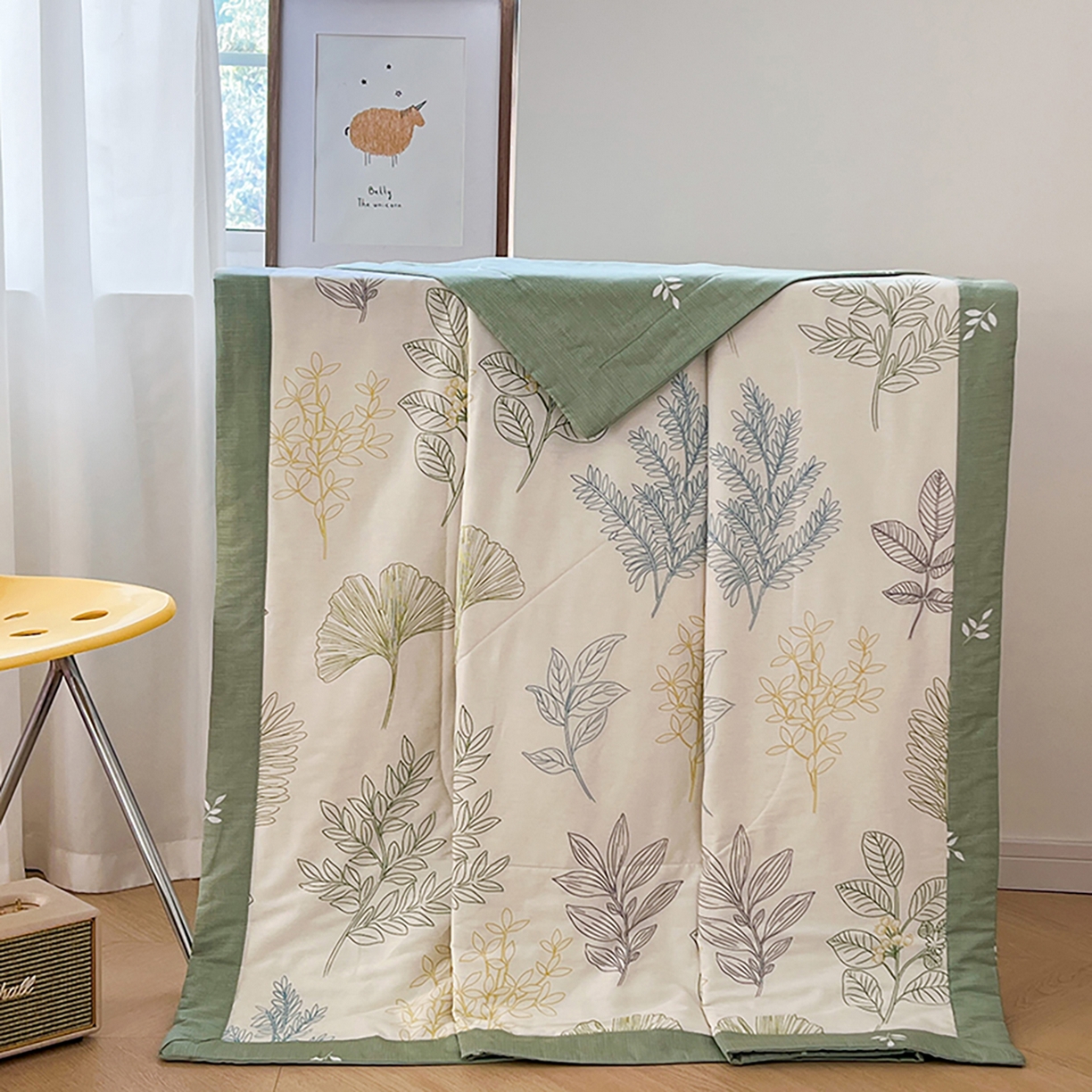 91家纺网 家纺一手货源 找家纺 尊妙被业 2026春夏新款全棉印花夏被空调被夏凉被 春风沐㰤