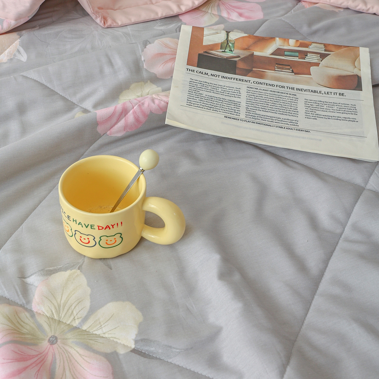 91家纺网 家纺一手货源 找家纺 尊妙被业 2026春夏新款全棉印花夏被空调被夏凉被 温暖思绪