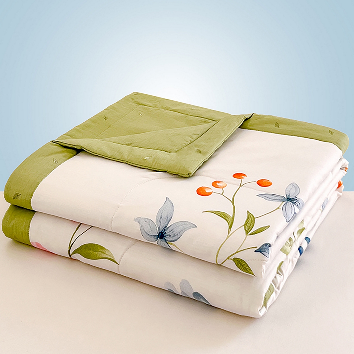 91家纺网 家纺一手货源 找家纺 尊妙被业 2026春夏新款全棉印花夏被空调被夏凉被 梦都花语