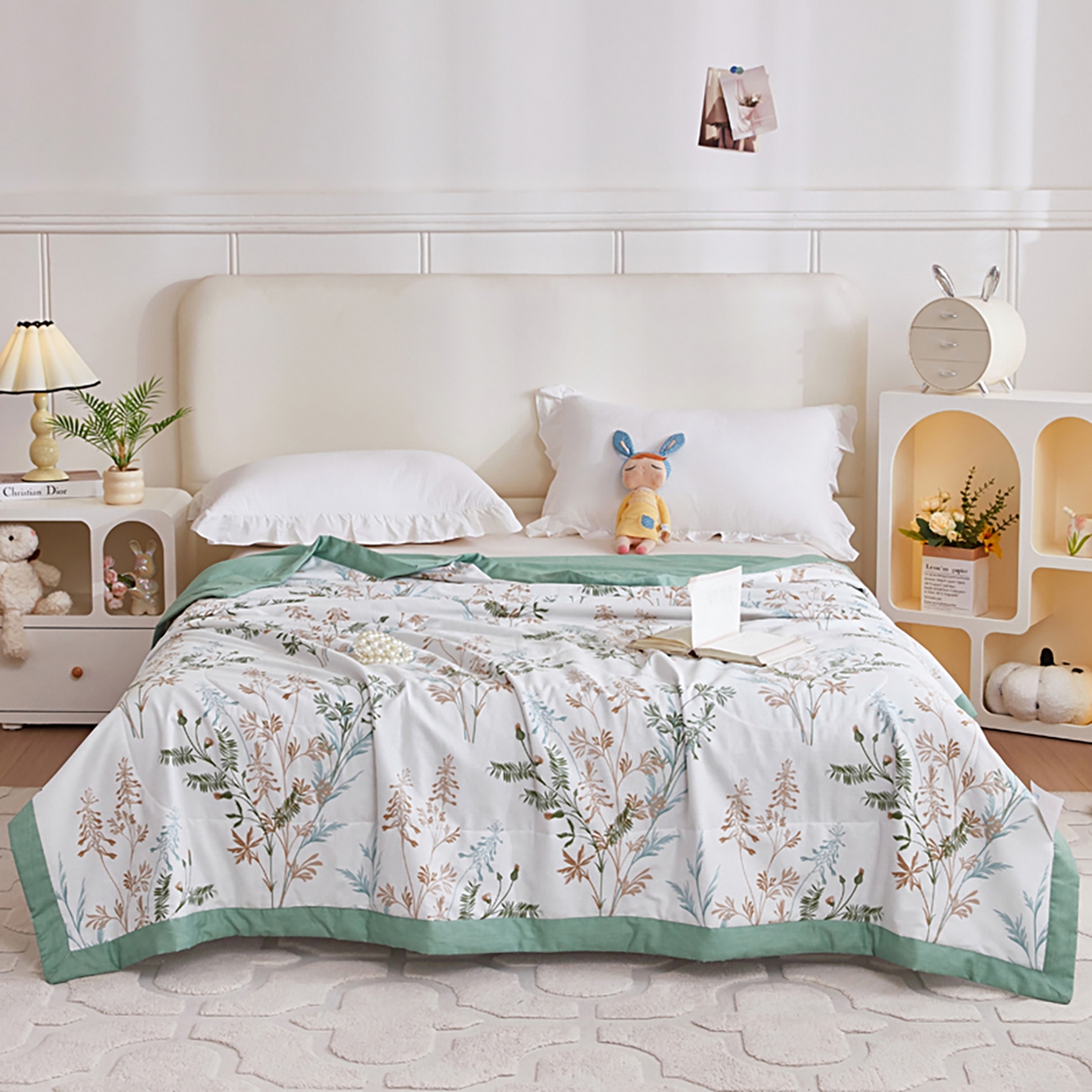 91家纺网 家纺一手货源 找家纺 尊妙被业 2026春夏新款全棉印花夏被空调被夏凉被 情梦莎