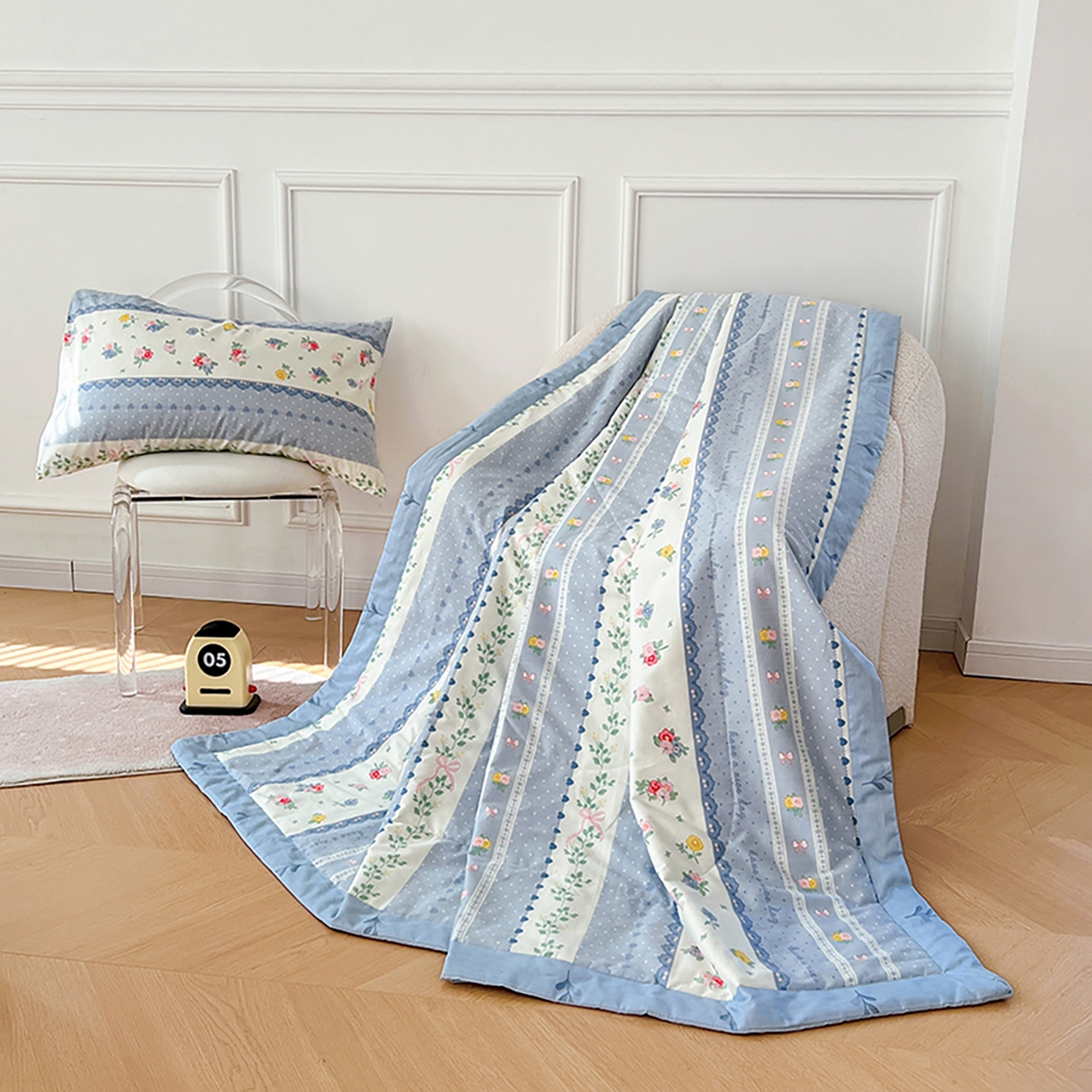 91家纺网 家纺一手货源 找家纺 尊妙被业 2026春夏新款全棉印花夏被空调被夏凉被 安暖入夏