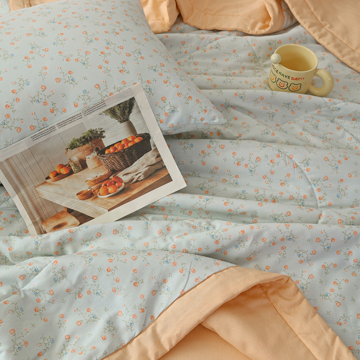 91家纺网 家纺一手货源 找家纺 尊妙被业 2026春夏新款全棉印花夏被空调被夏凉被 紫罗兰的梦