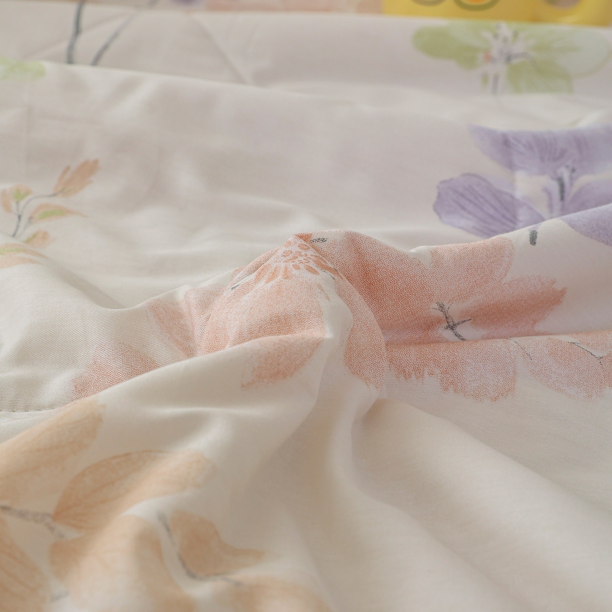 91家纺网 家纺一手货源 找家纺 尊妙被业 2026春夏新款全棉印花夏被空调被夏凉被 栖川 紫