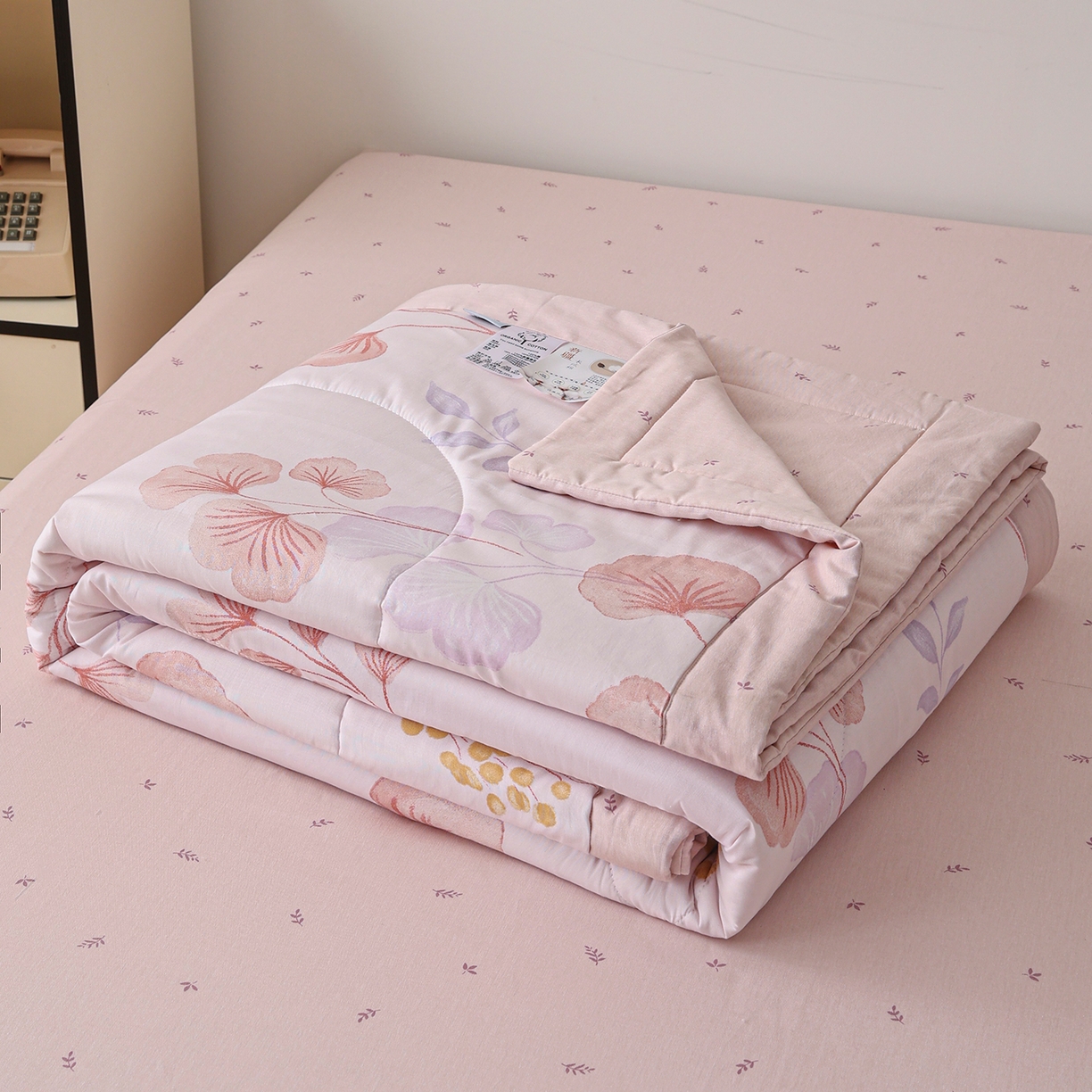 91家纺网 家纺一手货源 找家纺 尊妙被业 2026春夏新款全棉印花夏被空调被夏凉被 沐雪