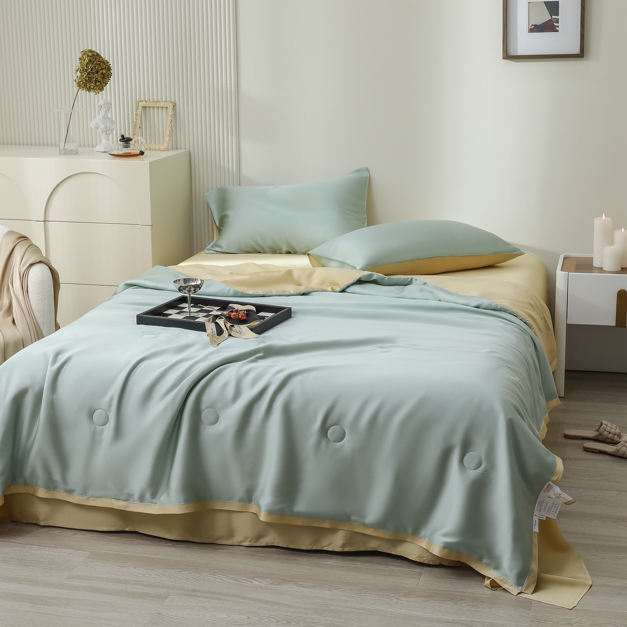 91家纺网 家纺一手货源 找家纺 （总）禾时 2026新款奥地利进口兰精天丝夏被夏凉被空调被四件套