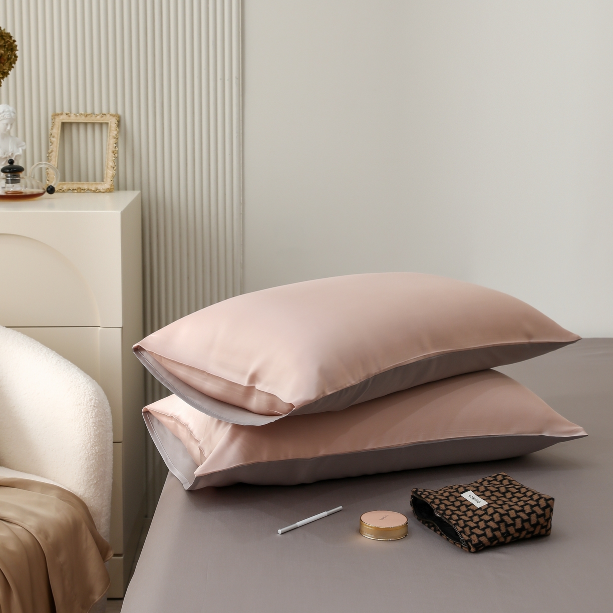 91家纺网 家纺一手货源 找家纺 禾时 2026新款奥地利进口兰精天丝夏被夏凉被空调被四件套 月光色-岩石灰