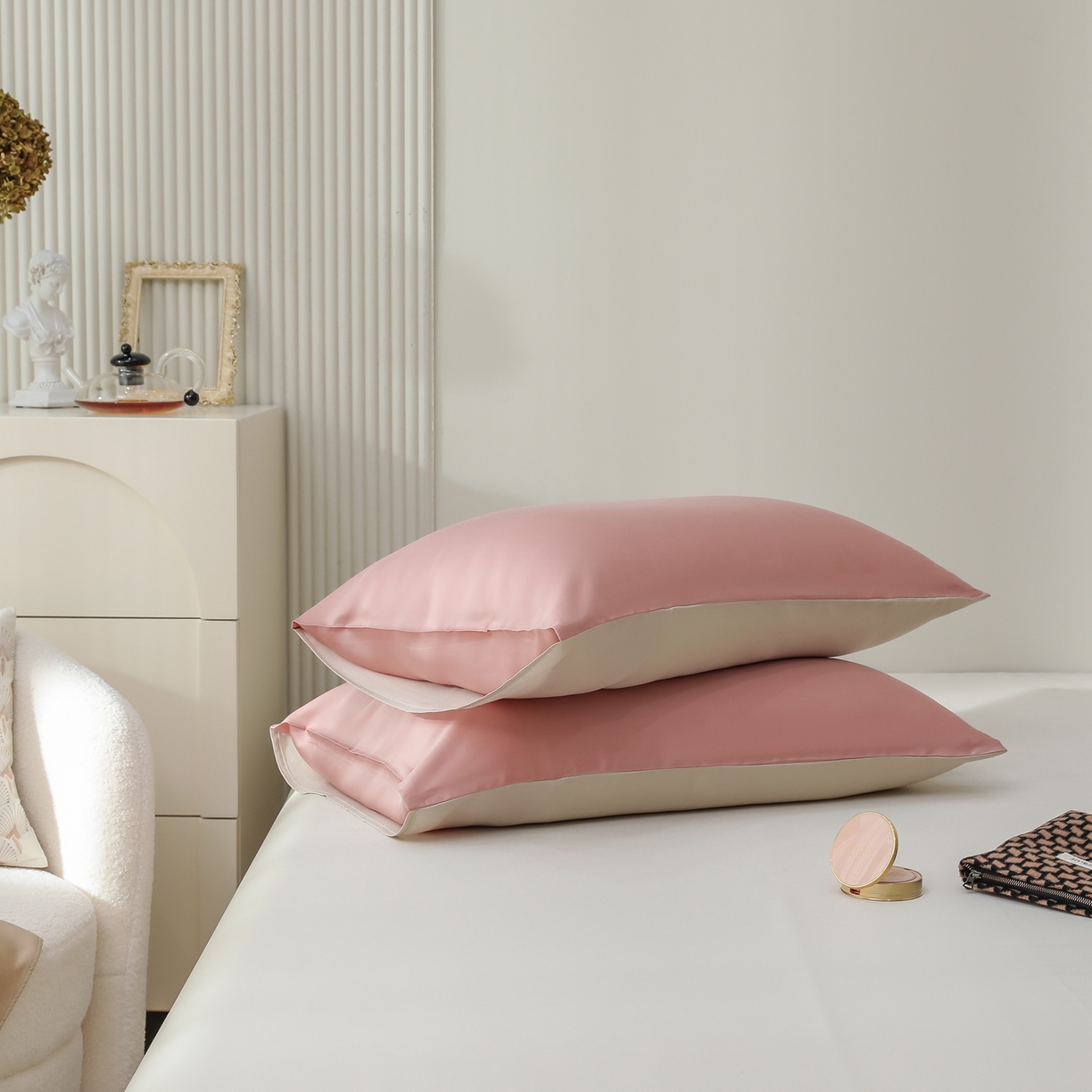 91家纺网 家纺一手货源 找家纺 禾时 2026新款奥地利进口兰精天丝夏被夏凉被空调被四件套 芝芝桃桃-极地白