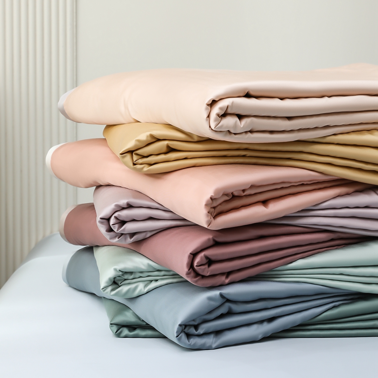 91家纺网 家纺一手货源 找家纺 禾时 2026新款奥地利进口兰精天丝夏被夏凉被空调被四件套 组合图仅供展示不可下单