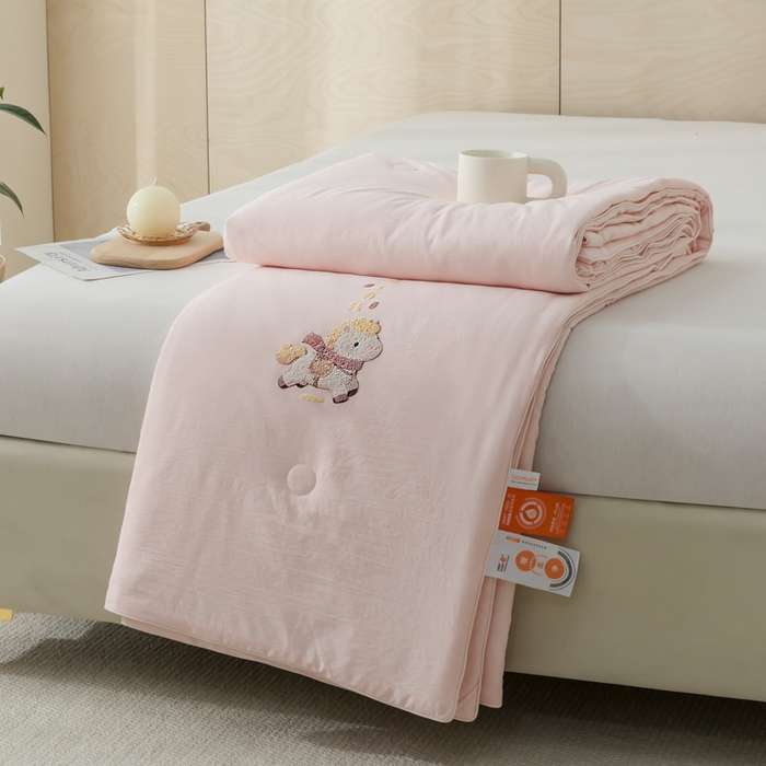 91家纺网 家纺一手货源 找家纺 （总）yyds网供 2026新款云顶棉皱皱纱夏被空调被双层纱薄夏被夏凉被空调被-马上有钱