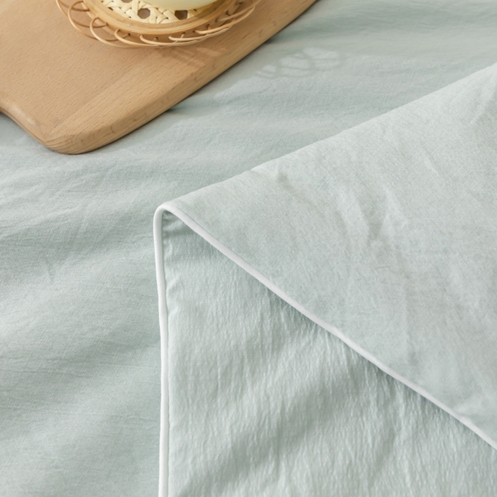 91家纺网 家纺一手货源 找家纺 yyds网供 2026新款云顶棉皱皱纱夏被空调被双层纱薄夏被夏凉被空调被-马上有钱 马上有钱-浅绿