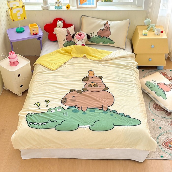 91家纺网 家纺一手货源 找家纺 总3 ds生活馆2022新款大版卡通水晶绒牛奶绒珊瑚绒三件套四件套