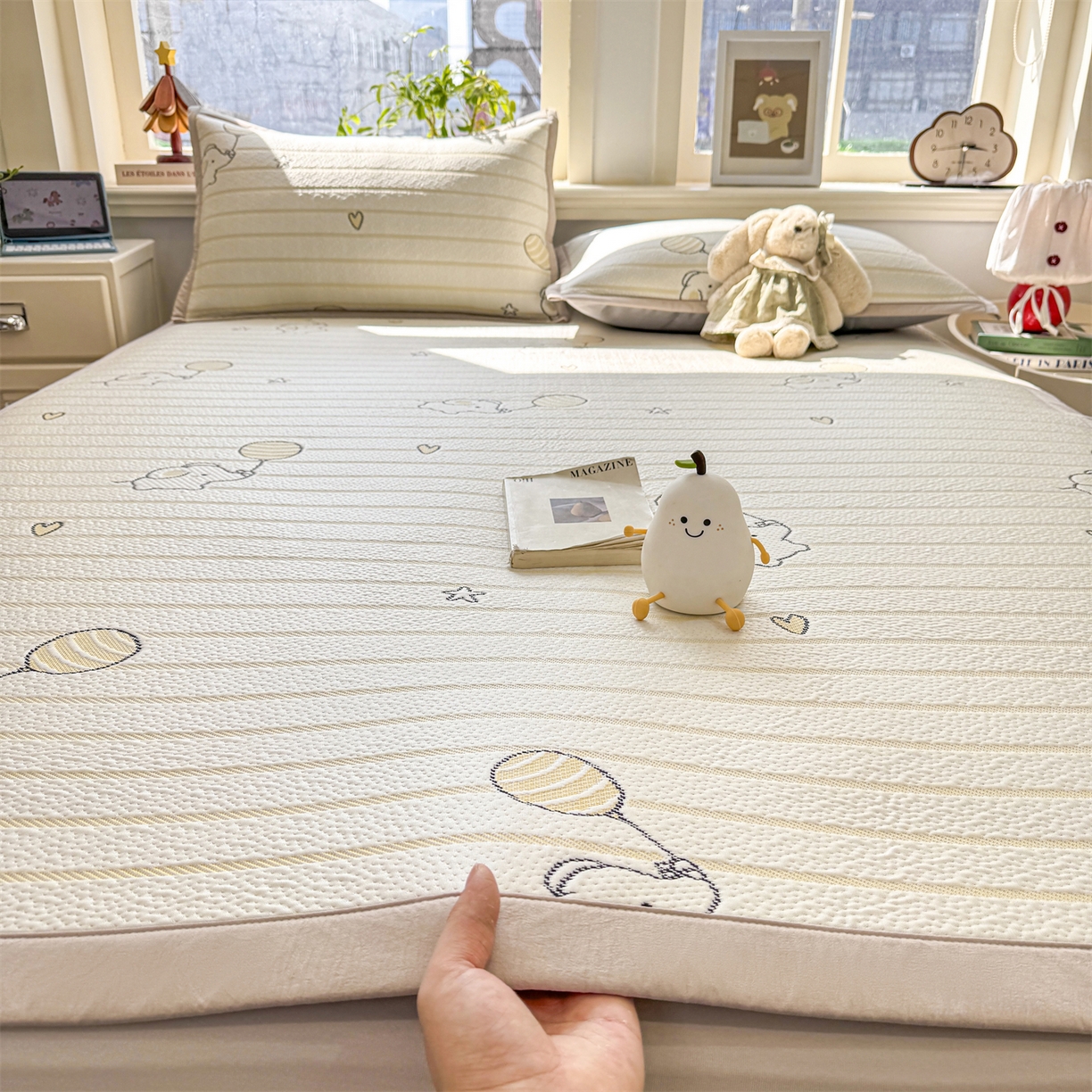 91家纺网 家纺一手货源 找家纺 （总）源舍家纺 2026新款A类PE卡通凉席三件套小红书爆款可水洗空调软席凉感值超0.25-床席