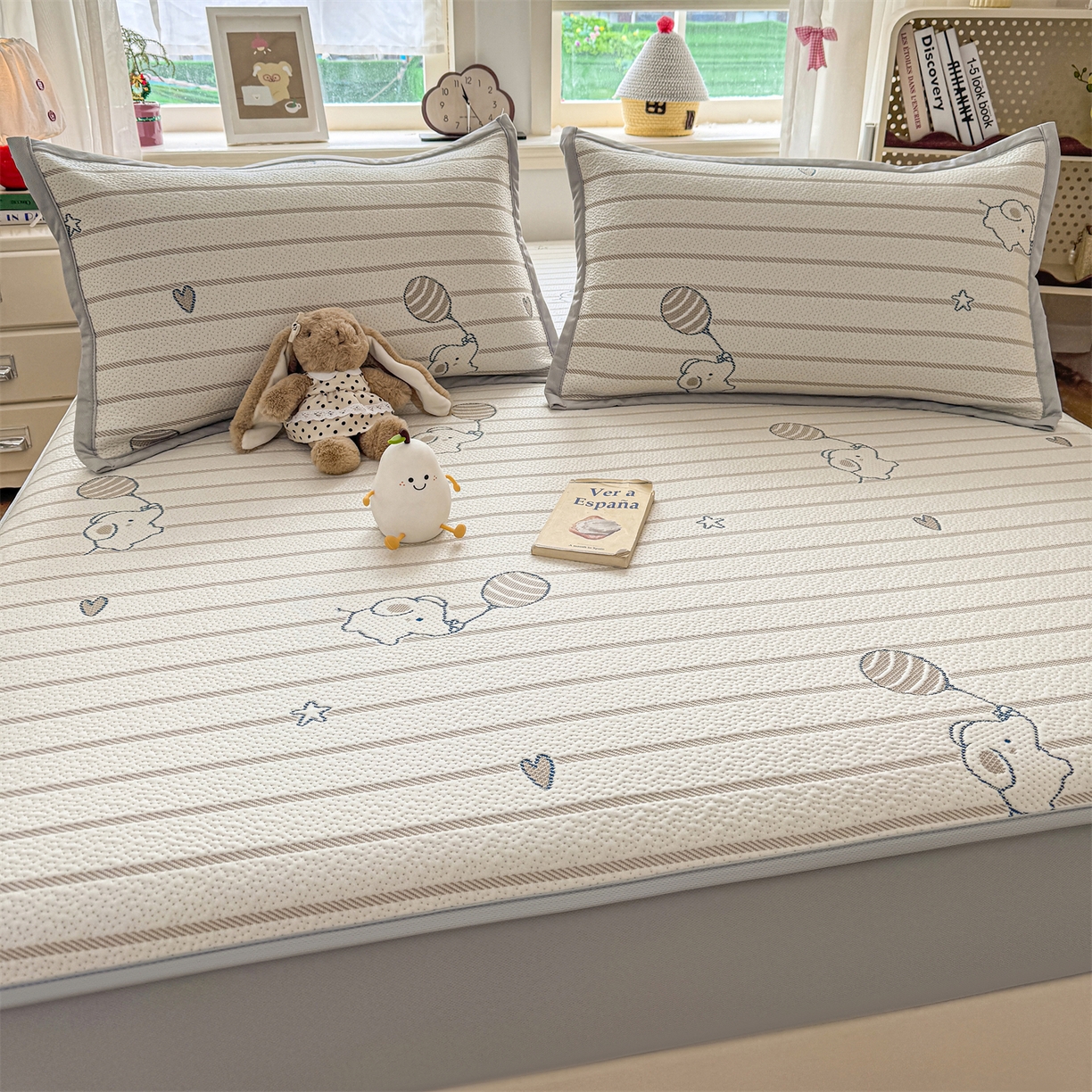 91家纺网 家纺一手货源 找家纺 （总）源舍家纺 2026新款A类PE卡通凉席三件套小红书爆款可水洗空调软席凉感值超0.25-床席