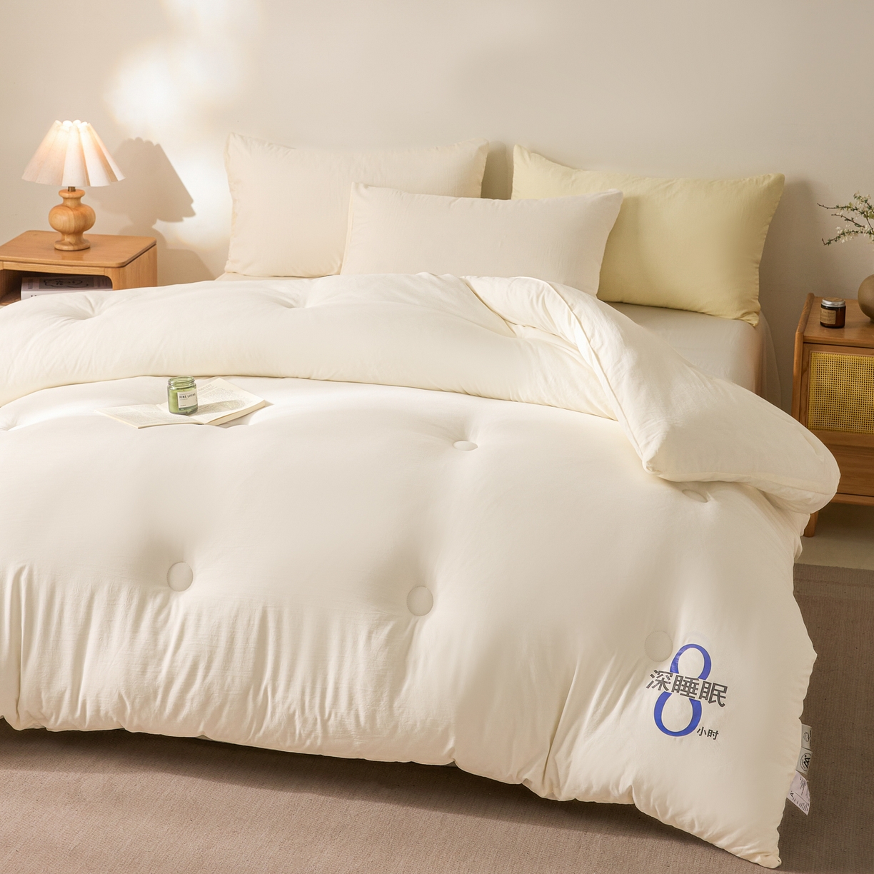 91家纺网 家纺一手货源 找家纺 （总）芬晴家纺 2026春夏新款A类纯色棉花被冬被被子被芯