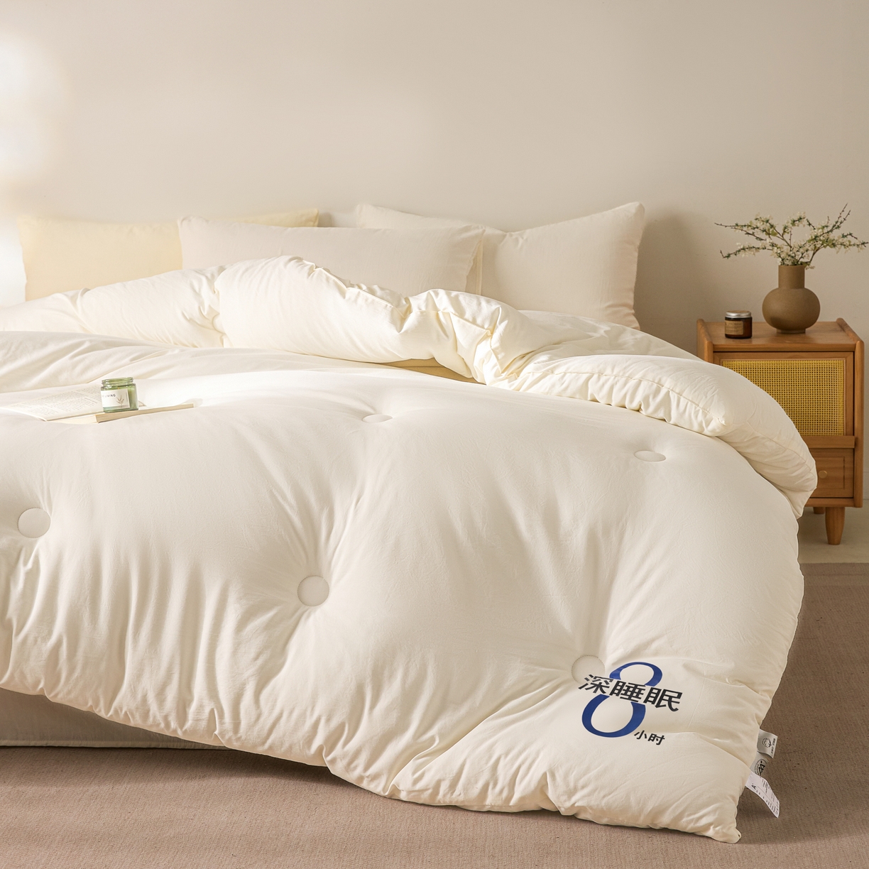 91家纺网 家纺一手货源 找家纺 （总）芬晴家纺 2026春夏新款A类纯色棉花被冬被被子被芯