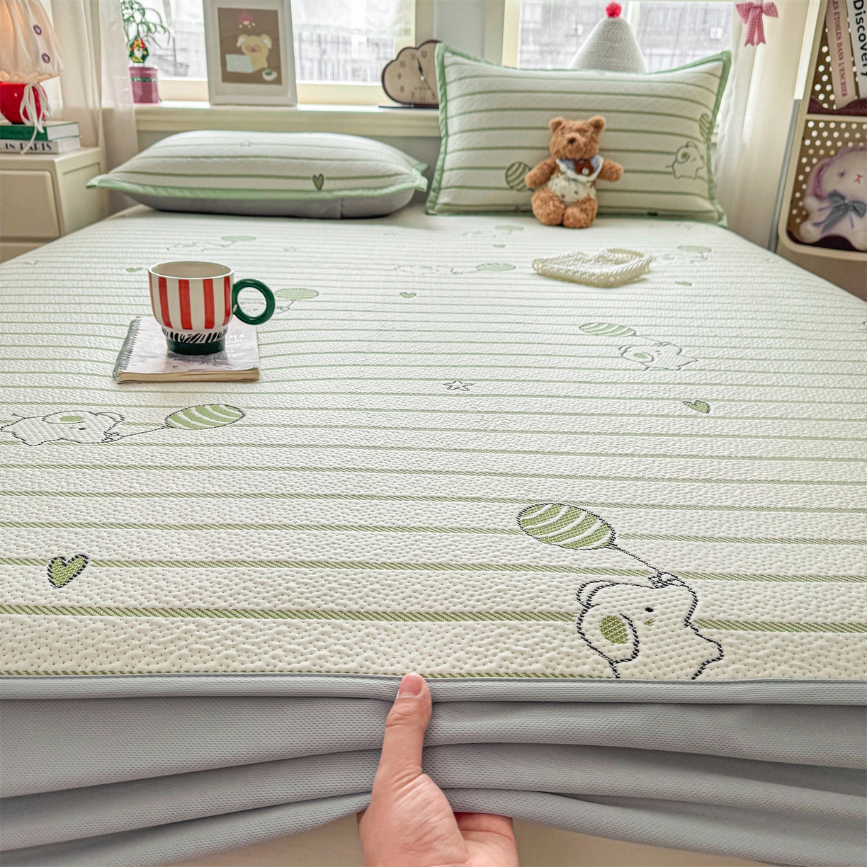 91家纺网 家纺一手货源 找家纺 （总）源舍家纺 2026新款A类PE卡通凉席三件套小红书爆款可水洗空调软席凉感值超0.25-床笠