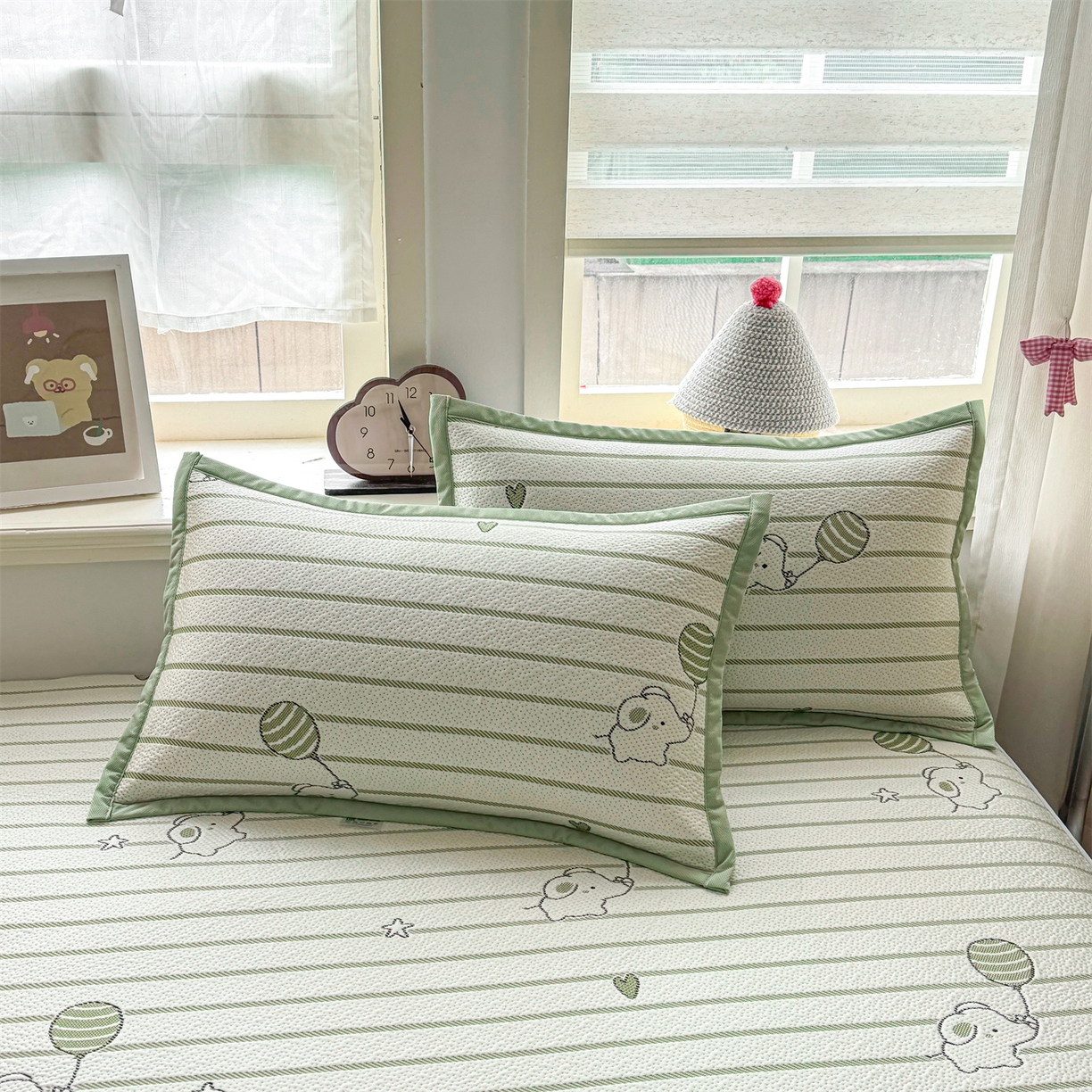 91家纺网 家纺一手货源 找家纺 （总）源舍家纺 2026新款A类PE卡通凉席三件套小红书爆款可水洗空调软席凉感值超0.25-床笠