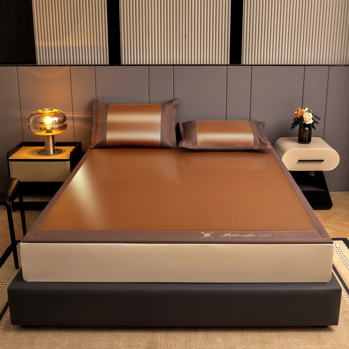 91家纺网 家纺一手货源 找家纺 （总）尚品凤凰 2026新款PE雪藤席三件套