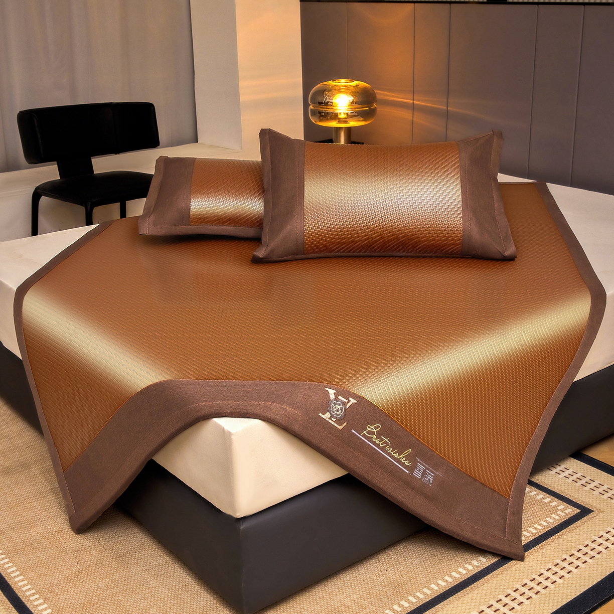 91家纺网 家纺一手货源 找家纺 （总）尚品凤凰 2026新款PE雪藤席三件套