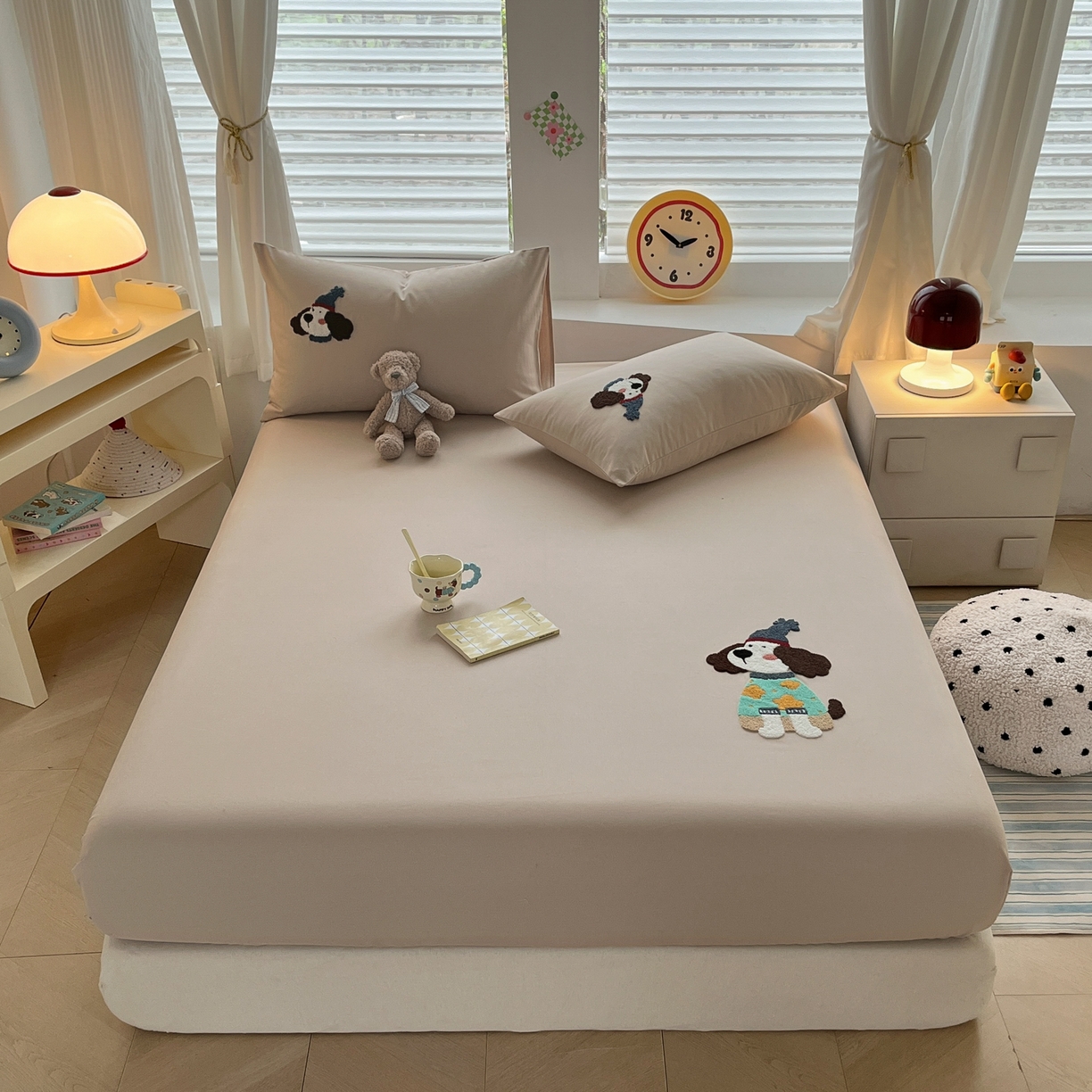 91家纺网 家纺一手货源 找家纺 （总）其奥家纺 2026春夏新款纯棉全棉老粗布床笠纯色凉席