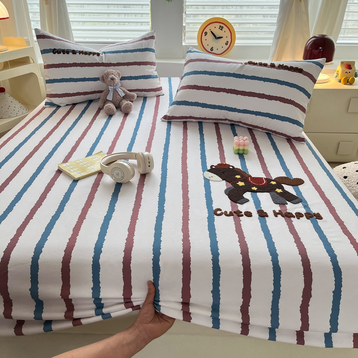 91家纺网 家纺一手货源 找家纺 （总）其奥家纺 2026春夏新款纯棉全棉老粗布床笠印花凉席