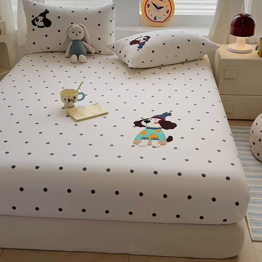 91家纺网 家纺一手货源 找家纺 （总）其奥家纺 2026春夏新款纯棉全棉老粗布床笠印花凉席