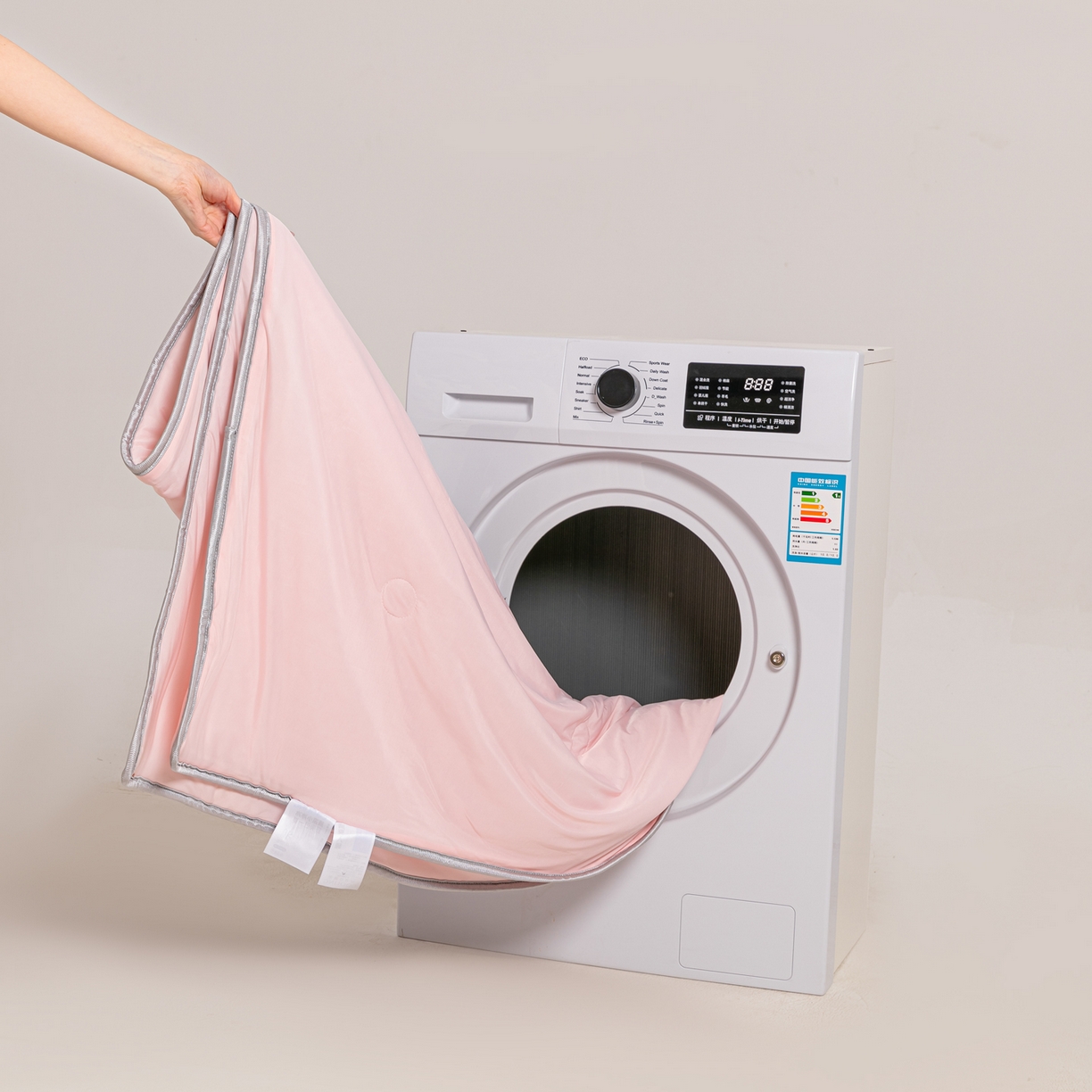 91家纺网 家纺一手货源 找家纺 小老弟 2026新款凉感纯色双拼色夏被被子被芯 双面粉