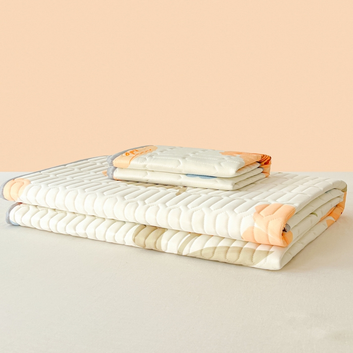 91家纺网 家纺一手货源 找家纺 川悦生活 2026春夏新款凉感丝凉席凉席席子 阿什花花