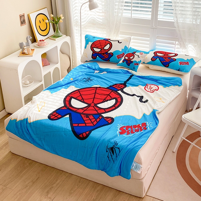 91家纺网 家纺一手货源 找家纺 ds生活馆 2026新款A类大版卡通凉感丝夏被 蜘蛛人