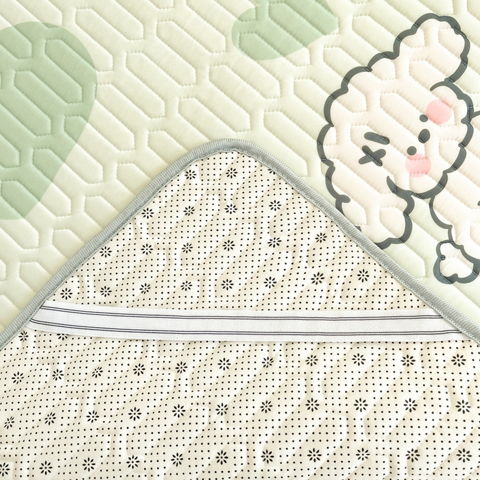 91家纺网 家纺一手货源 找家纺 川悦生活 2026春夏新款凉感丝凉席凉席席子 啵唧小狗