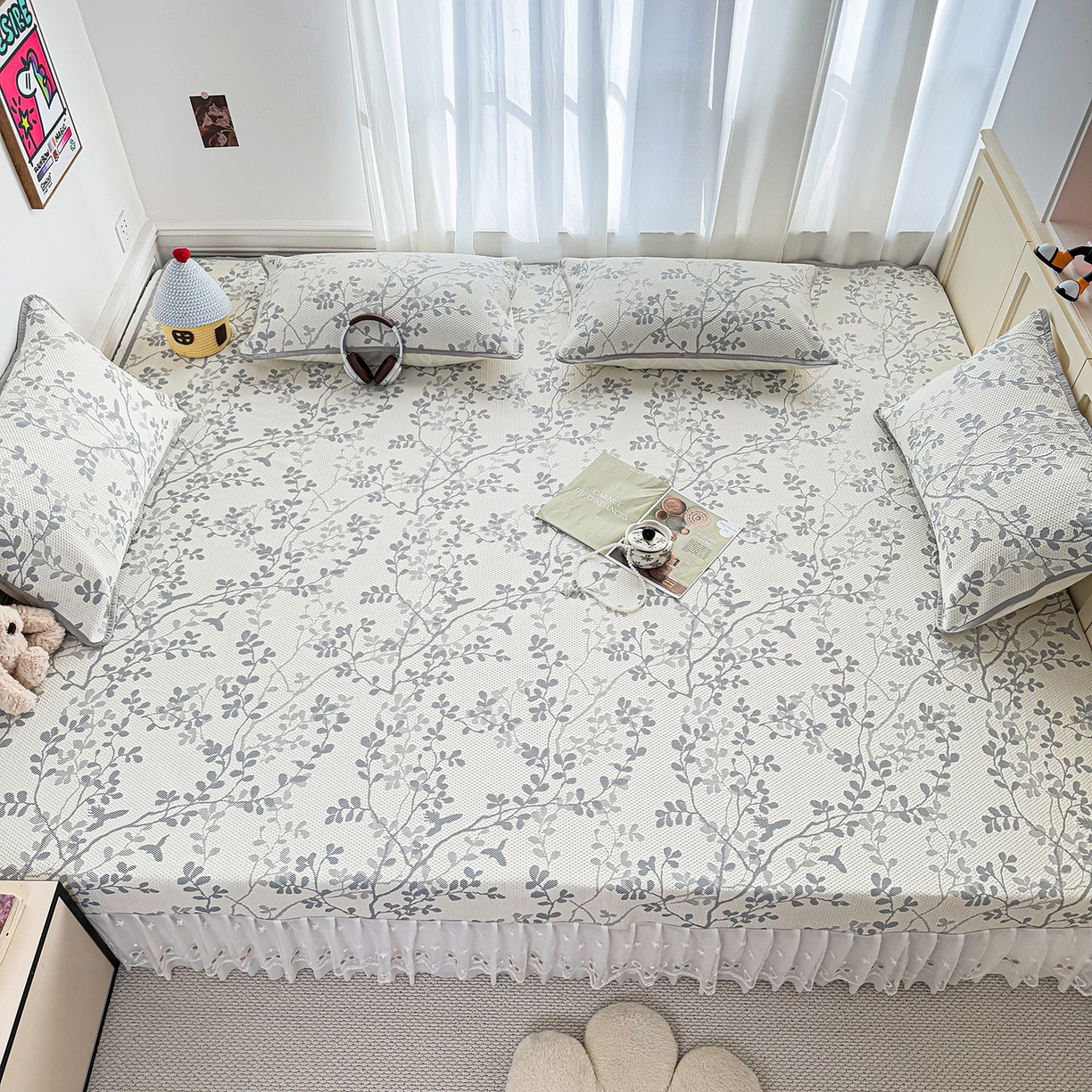 91家纺网 家纺一手货源 找家纺 （总）美达家纺 2026新款冰丝针织凉席榻榻米炕盖