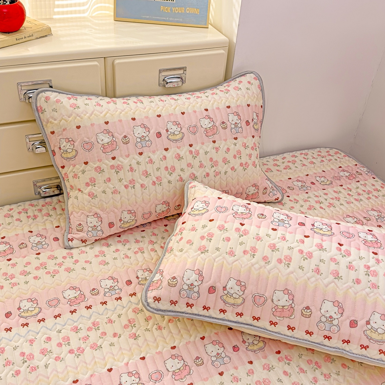 91家纺网 家纺一手货源 找家纺 川悦生活 2026春夏新款凉感丝凉席凉席席子 玫瑰甜心