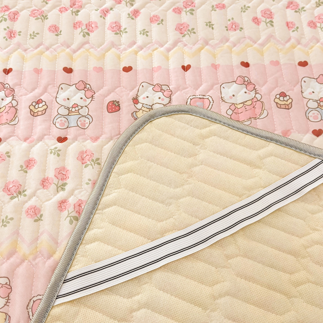 91家纺网 家纺一手货源 找家纺 川悦生活 2026春夏新款凉感丝凉席凉席席子 玫瑰甜心