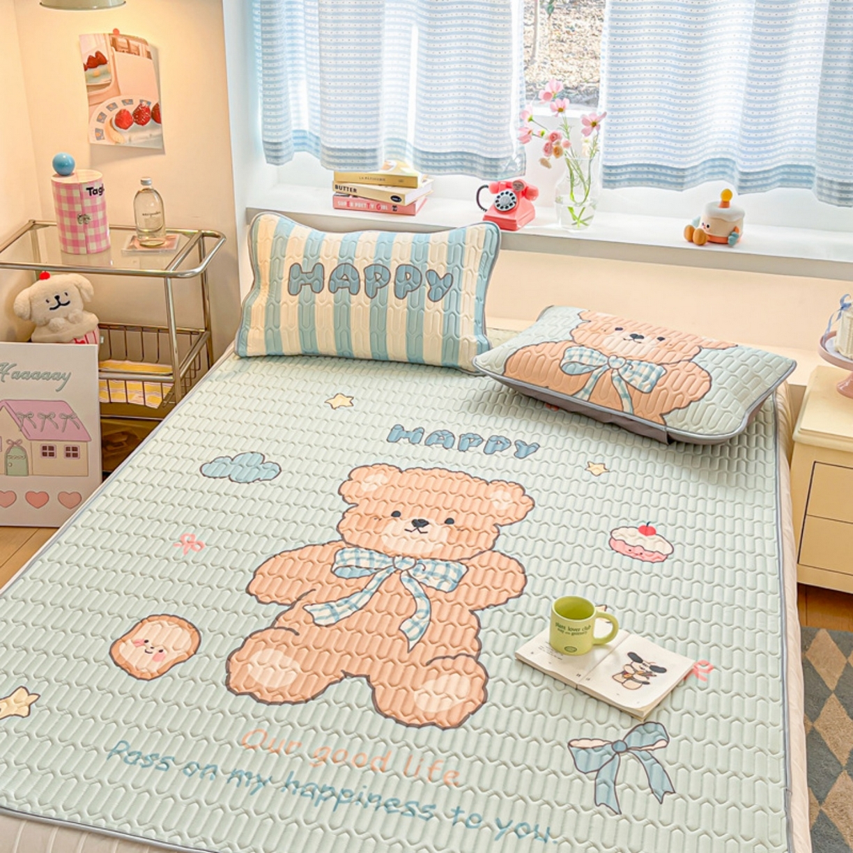 川悦生活 2026春夏新款凉感丝凉席凉席席子 奶芙熊仔