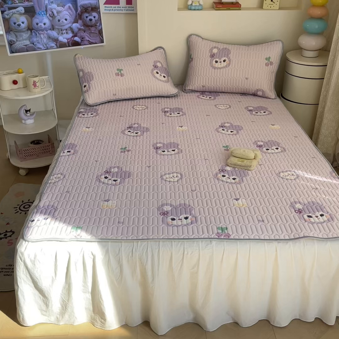 91家纺网 家纺一手货源 找家纺 川悦生活 2026春夏新款凉感丝凉席凉席席子 软绵兔酱