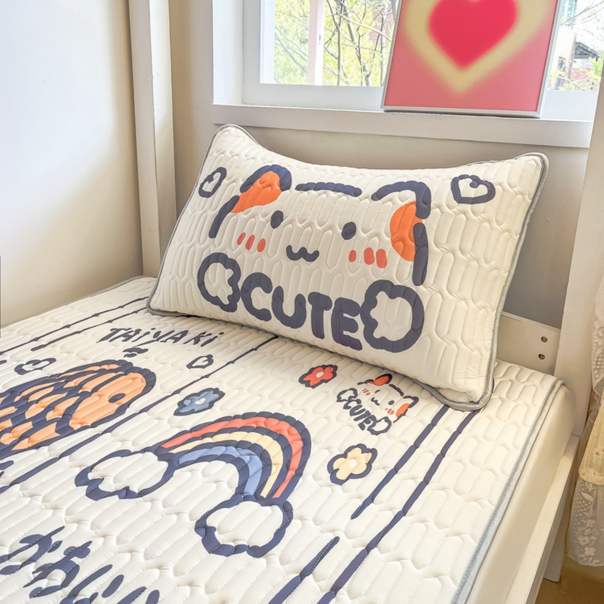 91家纺网 家纺一手货源 找家纺 川悦生活 2026春夏新款凉感丝凉席凉席席子 元气小鱼