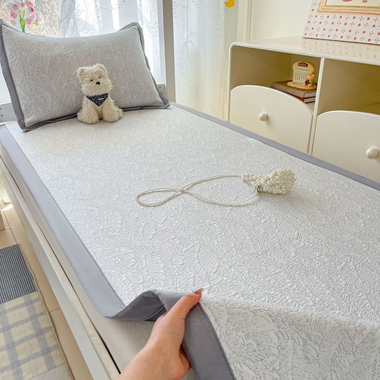 91家纺网 家纺一手货源 找家纺 （总）川悦生活 2026新款凉感凉豆豆学生宿舍软席