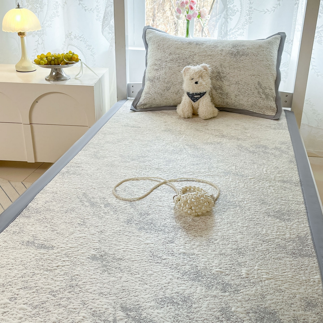 91家纺网 家纺一手货源 找家纺 川悦生活 2026新款凉感凉豆豆学生宿舍软席 尼尔-星灰