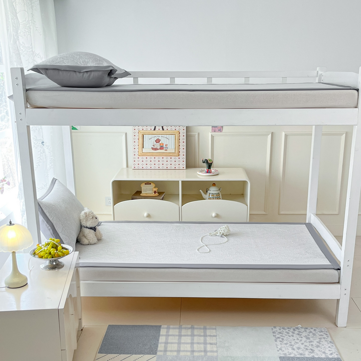 91家纺网 家纺一手货源 找家纺 川悦生活 2026新款凉感凉豆豆学生宿舍软席 夏季岛屿-月银