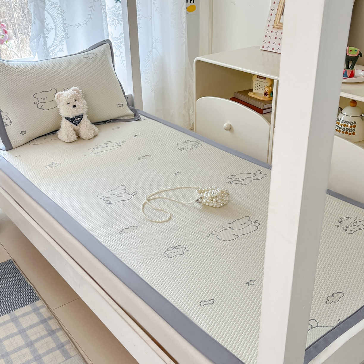 91家纺网 家纺一手货源 找家纺 川悦生活 2026新款凉感凉豆豆学生宿舍软席 朴朴小旺